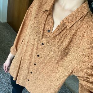 Cheetah print oversized blouse